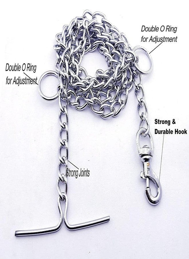 RoverPets Dog Chain Silver Dogs Leash Heavy Duty Dog Chain with Heavy Hook (L - 60 Inch) for All Bread Pets (Medium 10NO) - Image 3